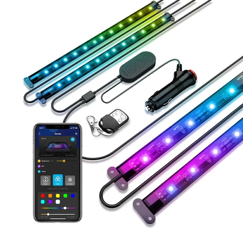 Govee RGBIC Interior Car Lights with Remote Control - إضاءة